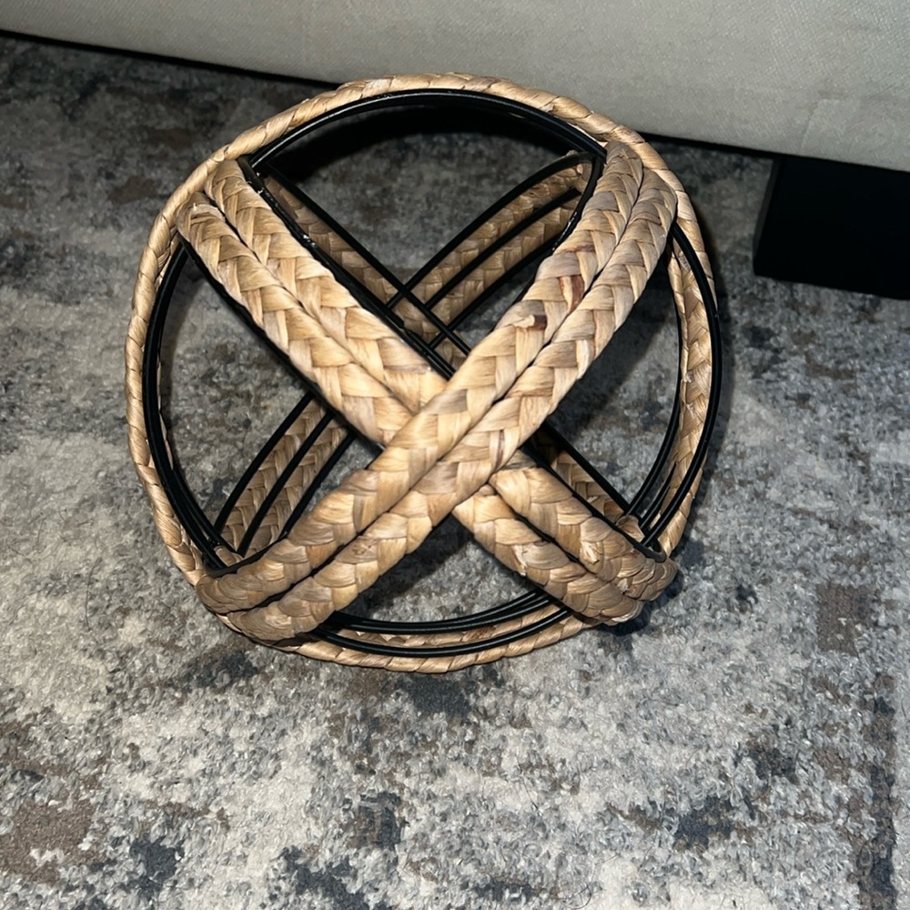 Decorative Sphere Natural / Metal